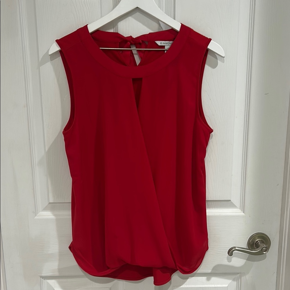 NEW with tags 41 Hawthorn Red Sleeveless Blouse Size Med
